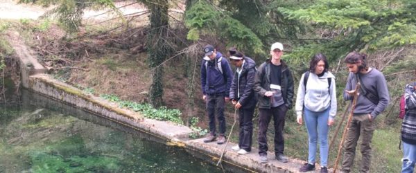 Sortie forêt des élèves de 1ère Sciences et Technologie de l’Agronomie et du Vivant en présence d’un garde forestier de l’Office National des Forêts